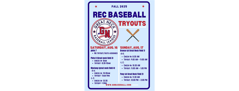 Fall Ball Tryout info!